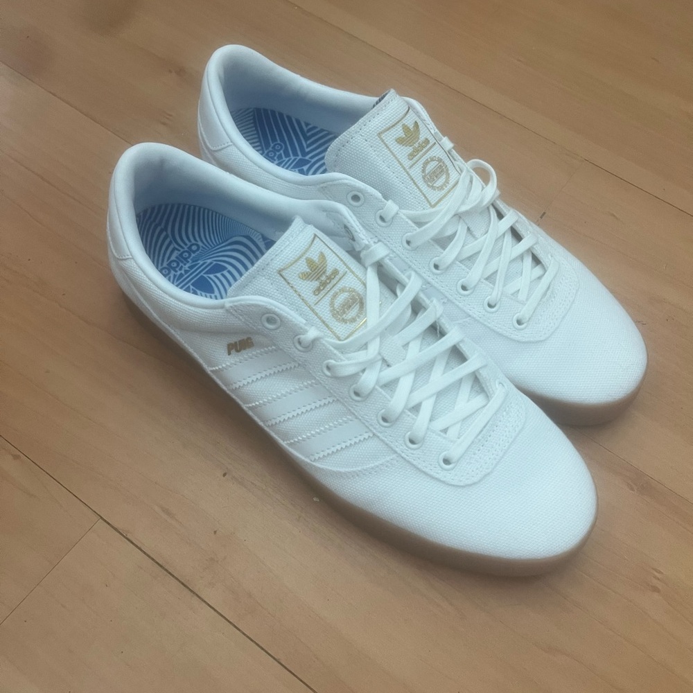 Adidas White Puig Sneakers Classic Minimalist Design